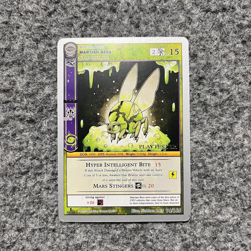 Metazoo Playtester Martian Bees Seance 1st Edition Silver Border Non Holo